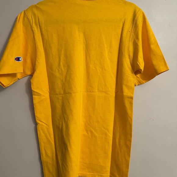 Champion Men's Tee in Bright Yellow - Picture 4 of 4